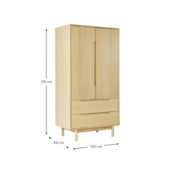 New Armario En Roble Cassy, 2 Puertas Armarios
