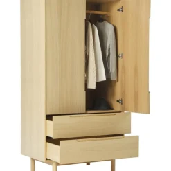 New Armario En Roble Cassy, 2 Puertas Armarios