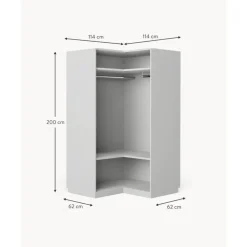 New Armario Esquinero Modular Leon, 2 Puertas (115 Cm), Diferentes Variantes Armarios