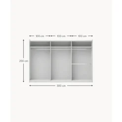 Clearance Armario Modular Charlotte, 3 Puertas Correderas (300 Cm), Diferentes Variantes Armarios