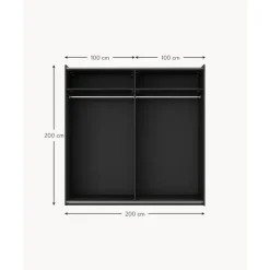 Fashion Armario Modular Leon, 2 Puertas Correderas (200 Cm), Diferentes Variantes Armarios