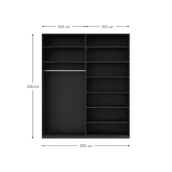 Clearance Armario Modular Leon, 4 Puertas (200 Cm), Diferentes Variantes Armarios