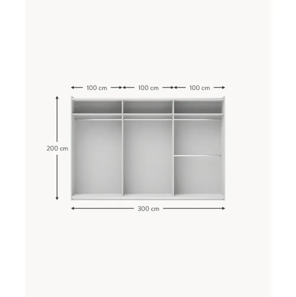 Clearance Armario Modular Leon, 3 Puertas Correderas (300 Cm), Diferentes Variantes Armarios
