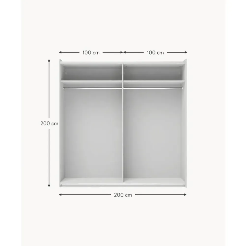 New Armario Modular Leon, 2 Puertas Correderas (200 Cm), Diferentes Variantes Armarios
