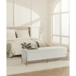 Best Banco Almacenaje Y Baul De Terciopelo Harper Bancos Para Dormitorio