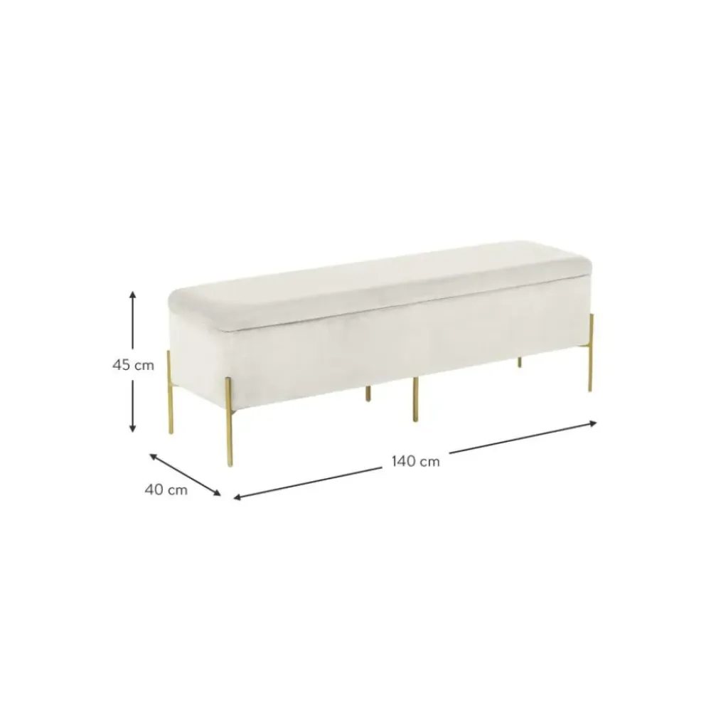 Best Banco Almacenaje Y Baul De Terciopelo Harper Bancos Para Dormitorio