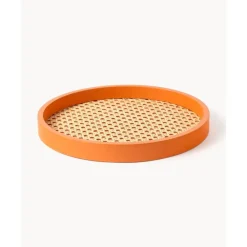 Sale Bandeja Redonda Con Tejido Vienes Carina Bandejas Decorativas