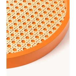 Sale Bandeja Redonda Con Tejido Vienes Carina Bandejas Decorativas
