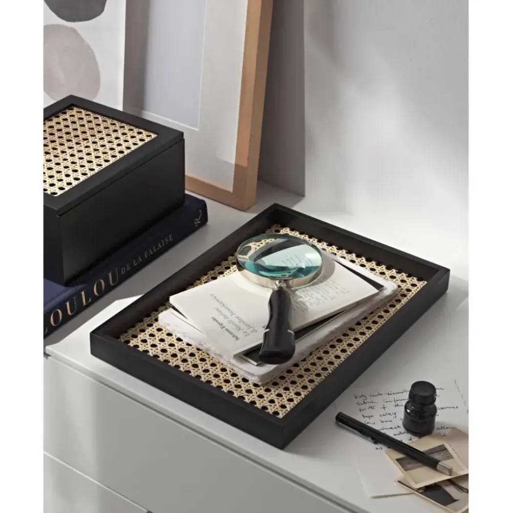 Outlet Caja Con Tejido Vienes Carina Cajas De Almacenaje