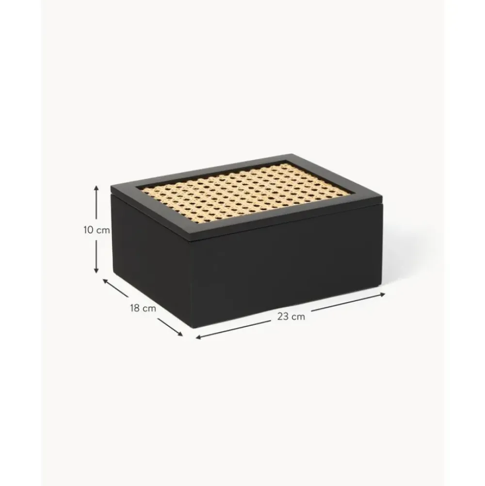 Outlet Caja Con Tejido Vienes Carina Cajas De Almacenaje