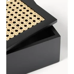 Outlet Caja Con Tejido Vienes Carina Cajas De Almacenaje