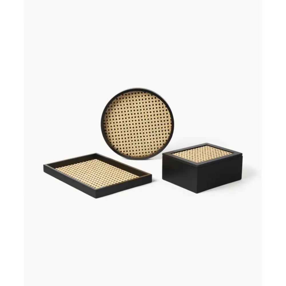 Outlet Caja Con Tejido Vienes Carina Cajas De Almacenaje