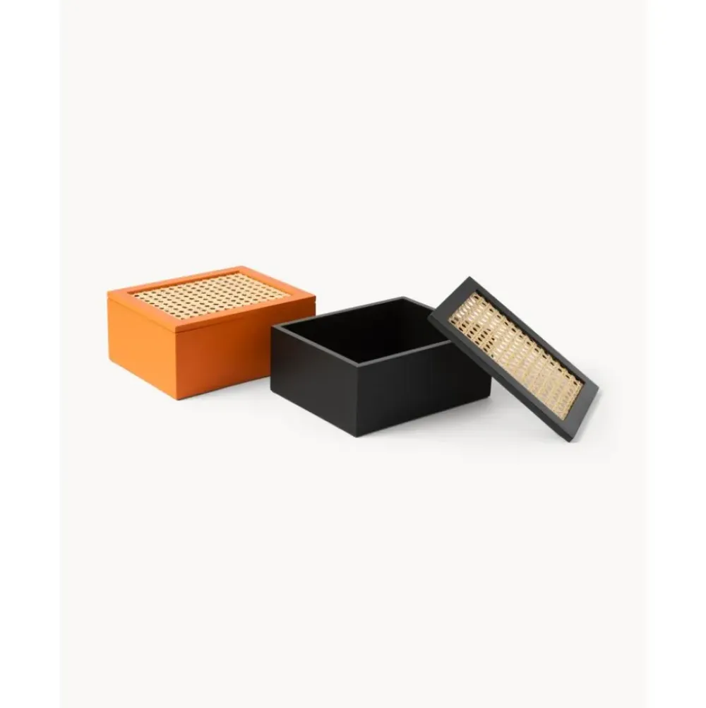Outlet Caja Con Tejido Vienes Carina Cajas De Almacenaje