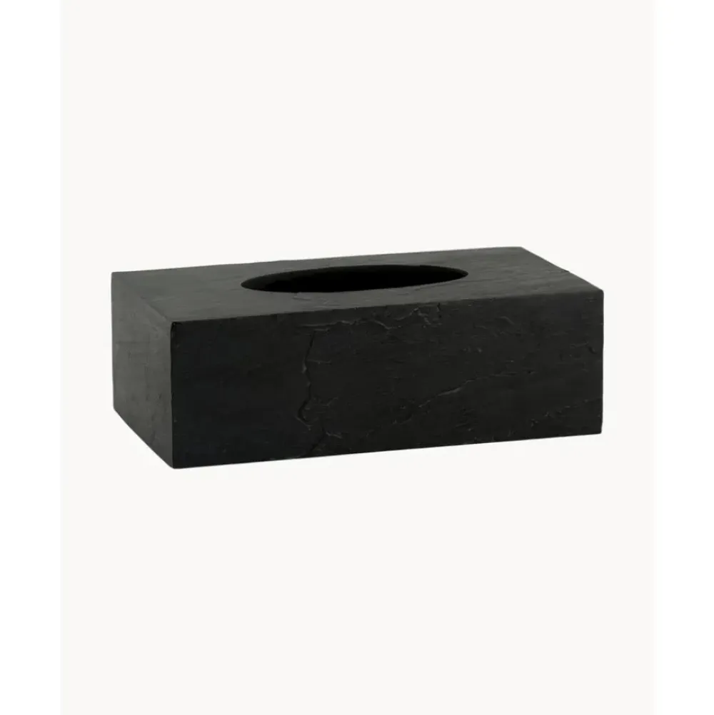Outlet Caja De Panuelos En Look Pizarra Slate Accesorios De Bano