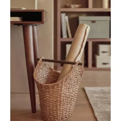 Online Cesta Artesanal De Fibras Naturales Timmi Portarollos