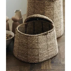 Best Cesta Con Tapadera De Algas Rama Cestas