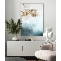 Sale Cuadro En Lienzo Pintado A Mano Freja Blanche Lienzos