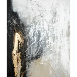 Clearance Cuadro En Lienzo Pintado A Mano Noir, Marco De Madera Lienzos
