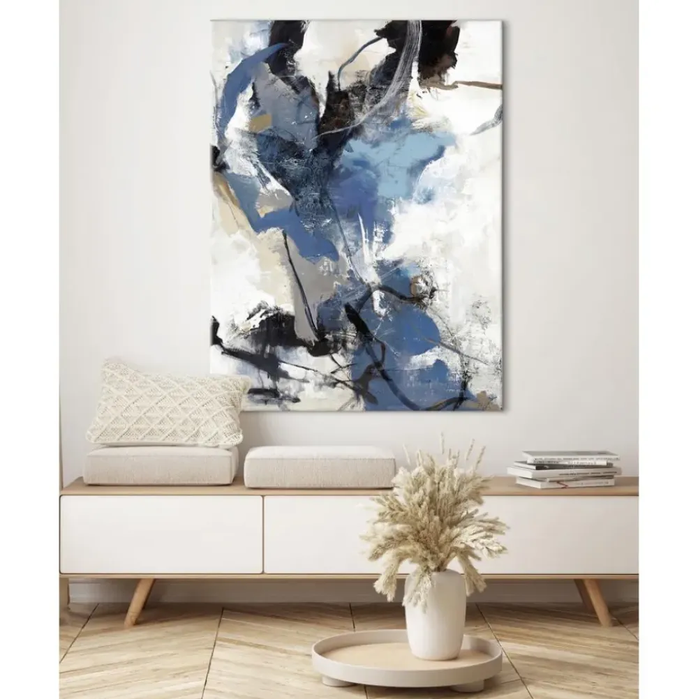 Outlet Cuadro Pintado A Mano Blue Vibes Lienzos