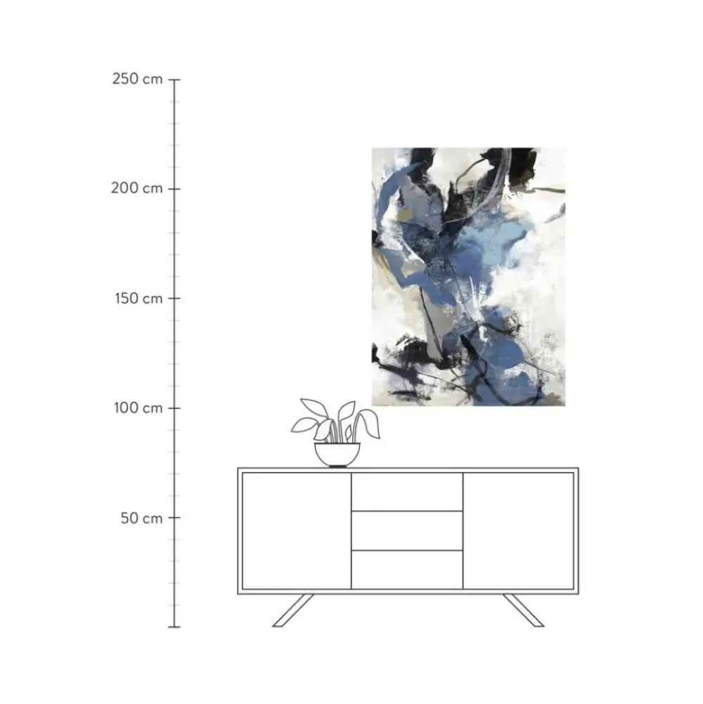 Outlet Cuadro Pintado A Mano Blue Vibes Lienzos