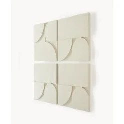 Fashion Decoracion De Pared De Madera Massimo, 4 Uds. Objetos Decorativos De Pared