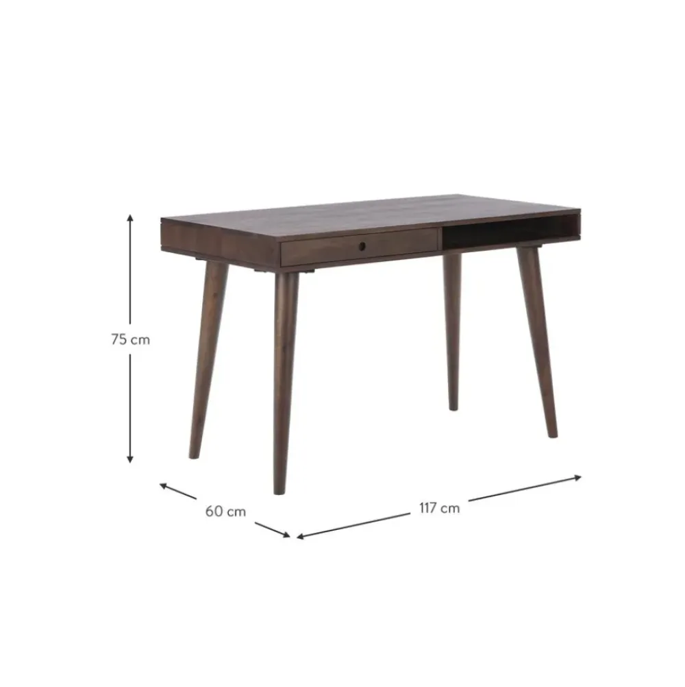 Clearance Escritorio De Madera Maciza Con Cojon Tova Escritorios