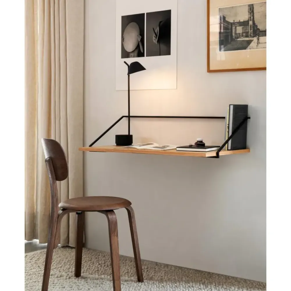 Sale Escritorio De Pared De Madera Y Metal Rail Escritorios
