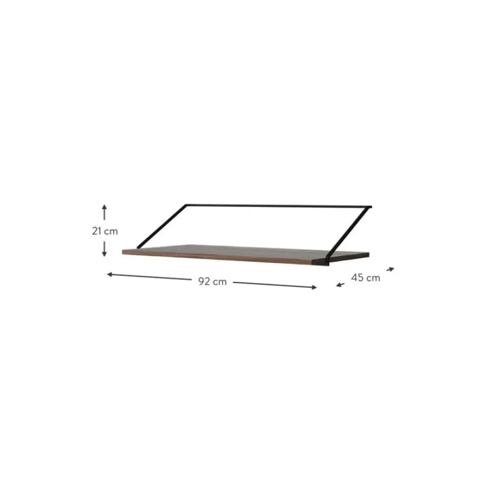 Clearance Escritorio De Pared De Madera Y Metal Rail Escritorios