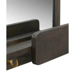Clearance Espejo De Pared Con Estantes De Roble Inverness Espejos De Pared