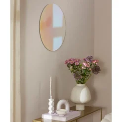 New Espejo De Pared De Diseno Iridiscente Ruby Espejos De Pared
