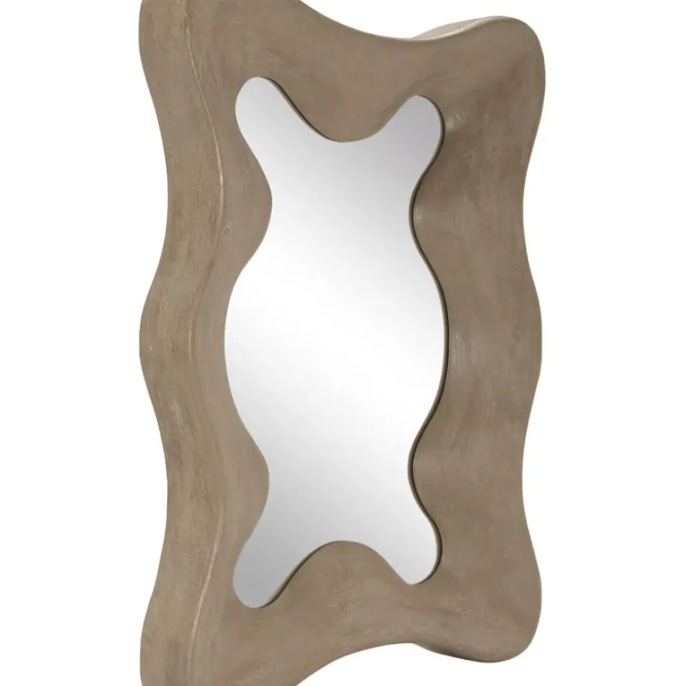 New Espejo De Pared De Madera De Mango Riva Espejos De Pared