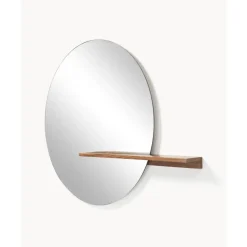 Best Espejo De Pared Grande Con Estante De Madera Sandro Espejos De Pared