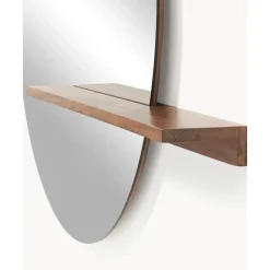 Best Espejo De Pared Grande Con Estante De Madera Sandro Espejos De Pared