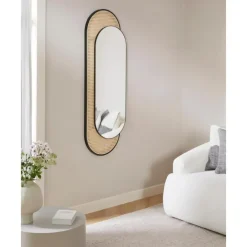 Sale Espejo De Pared Ovalado Con Tejido Vienes Esma Espejos De Pared