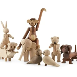 Clearance Figura Decorativa De Madera De Nogal Hund Figuras Decorativas
