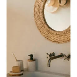 Clearance Jabonera Con Madera Laura Dispensador De Jabon Y Jaboneras