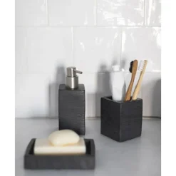 Clearance Jabonera En Look Pizarra Slate Dispensador De Jabon Y Jaboneras