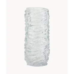 Clearance Jarron Alto De Vidrio Con Relieve Maio Jarrones