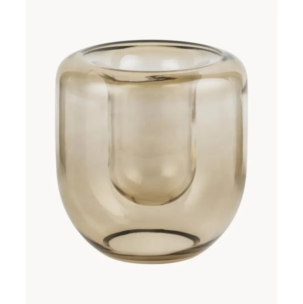 Fashion Jarron De Vidrio Soplado Artesanalmente Opal, 16 Cm Jarrones