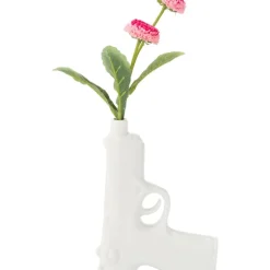 Outlet Jarron Pequeno De Porcelana De Diseno Gun Jarrones
