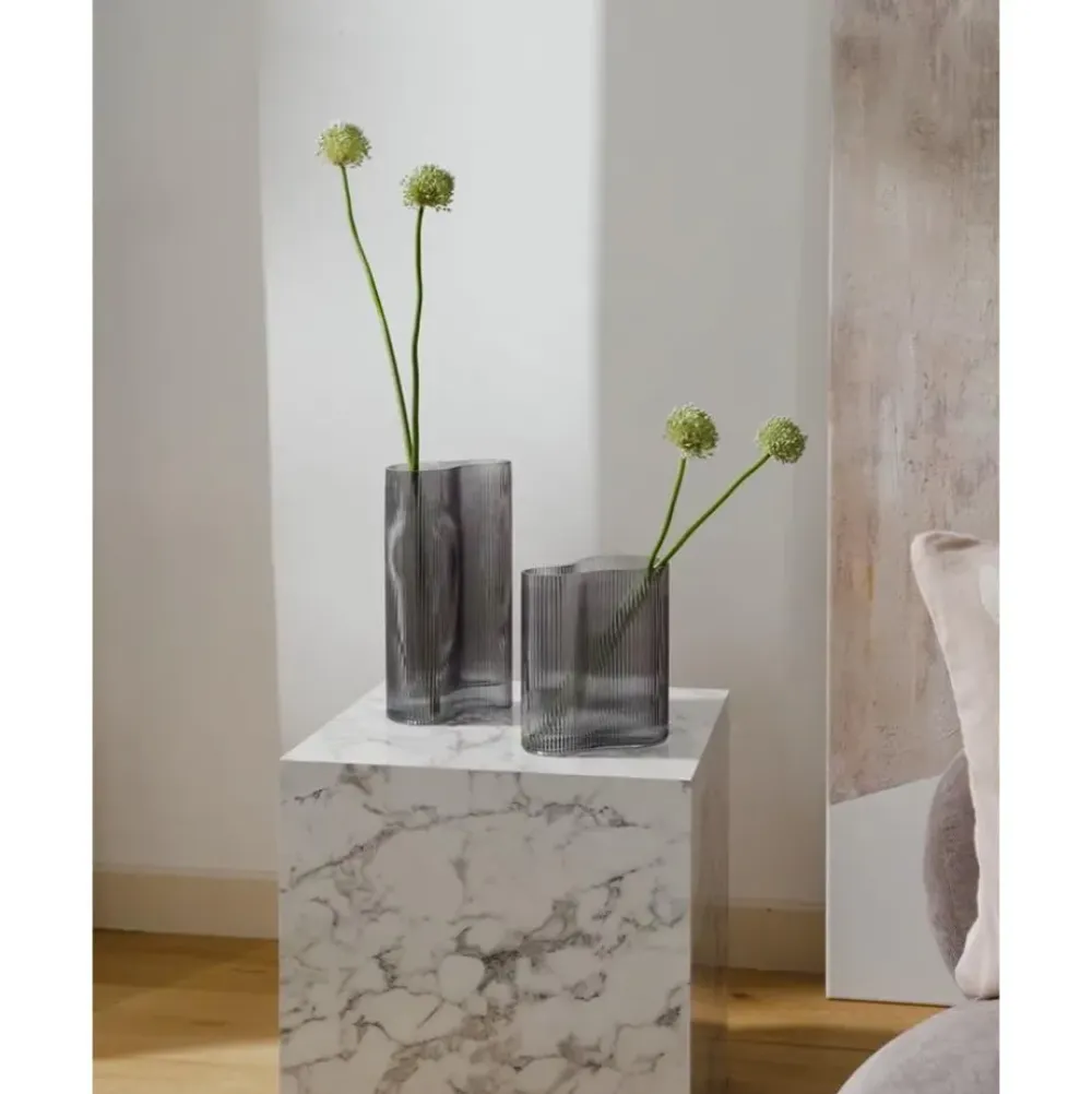 New Jarron Soplado Artesanalmente Con Relieve De Diseno Dawn Jarrones