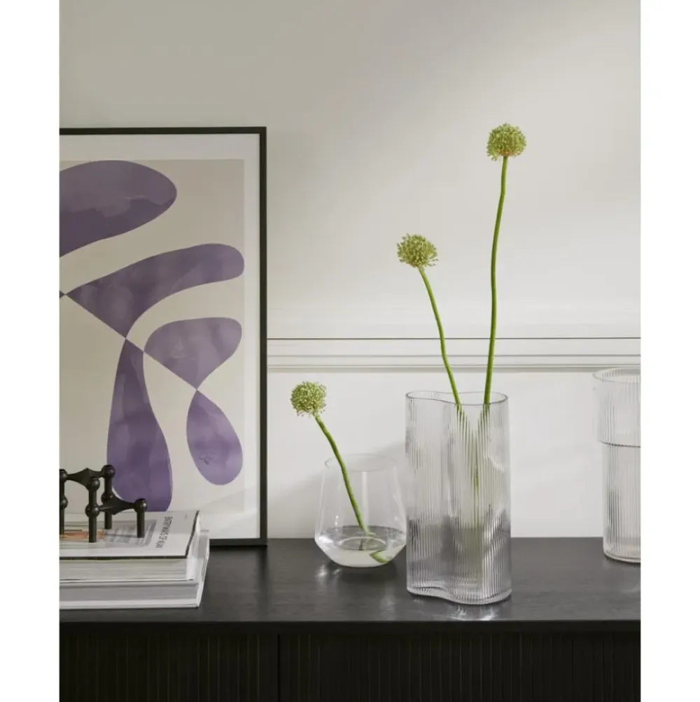 New Jarron Soplado Artesanalmente Con Relieve De Diseno Dawn Jarrones