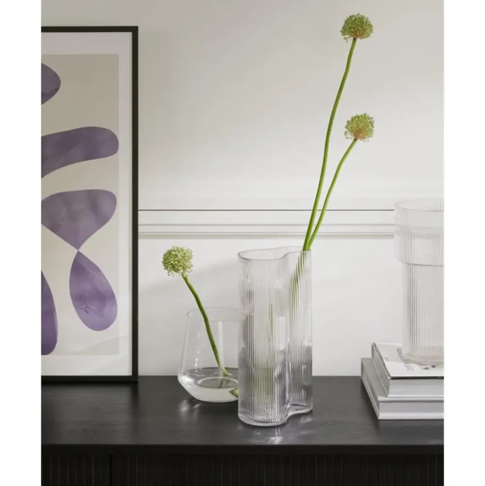 New Jarron Soplado Artesanalmente Con Relieve De Diseno Dawn Jarrones