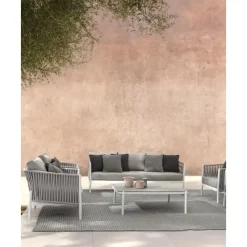 Online Mesa De Centro Para Exterior Florencia, Con Tablero De Cristal Muebles De Jardin