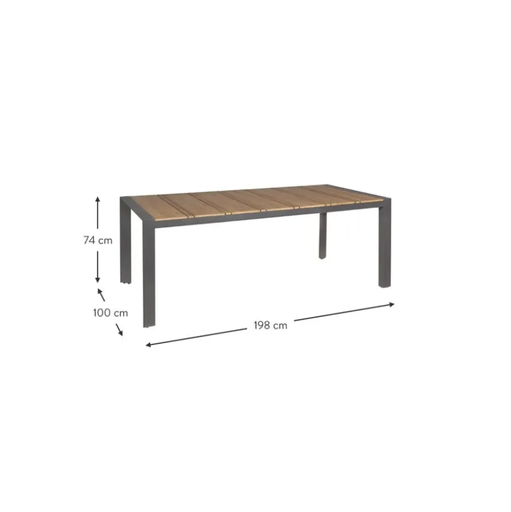 Discount Mesa De Comedor Para Exterior Kubik, 198 X 100 Cm Muebles De Jardin