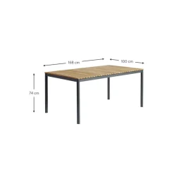 Hot Mesa Para Exterior De Madera De Teca Mood, Tamanos Diferentes Muebles De Jardin