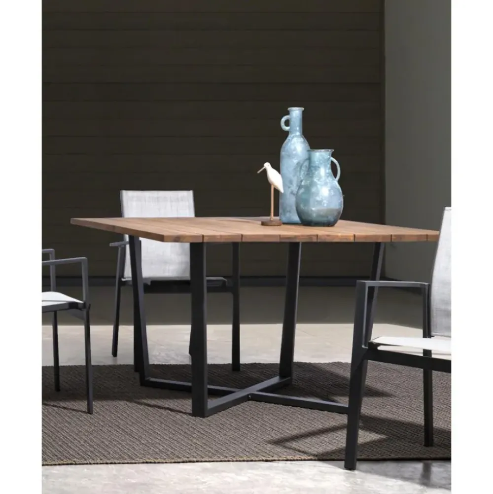 New Mesa Para Exterior De Madera De Acacia Helsinki, 130 X 75 Cm Muebles De Jardin