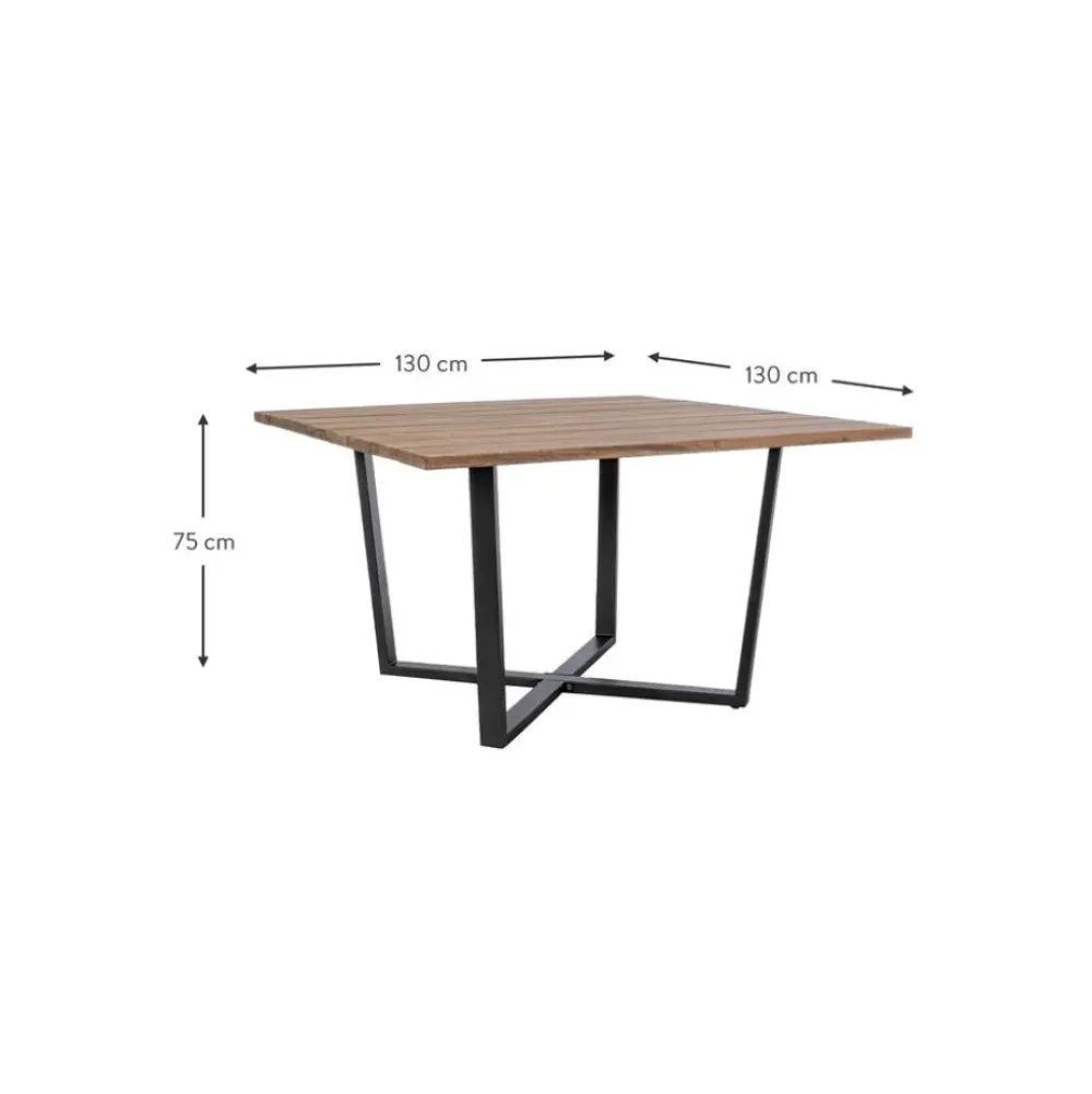 New Mesa Para Exterior De Madera De Acacia Helsinki, 130 X 75 Cm Muebles De Jardin