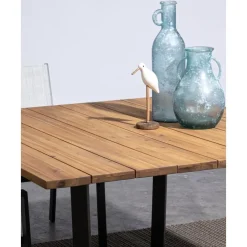 New Mesa Para Exterior De Madera De Acacia Helsinki, 130 X 75 Cm Muebles De Jardin