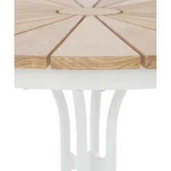 Online Mesa Redonda Para Exterior Hard & Ellen, Tablero De Madera De Teca Muebles De Jardin
